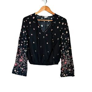BCBGeneration long sleeve floral blouse